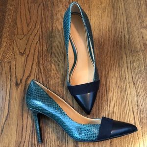 Audrey Brooke faux snake skin heels